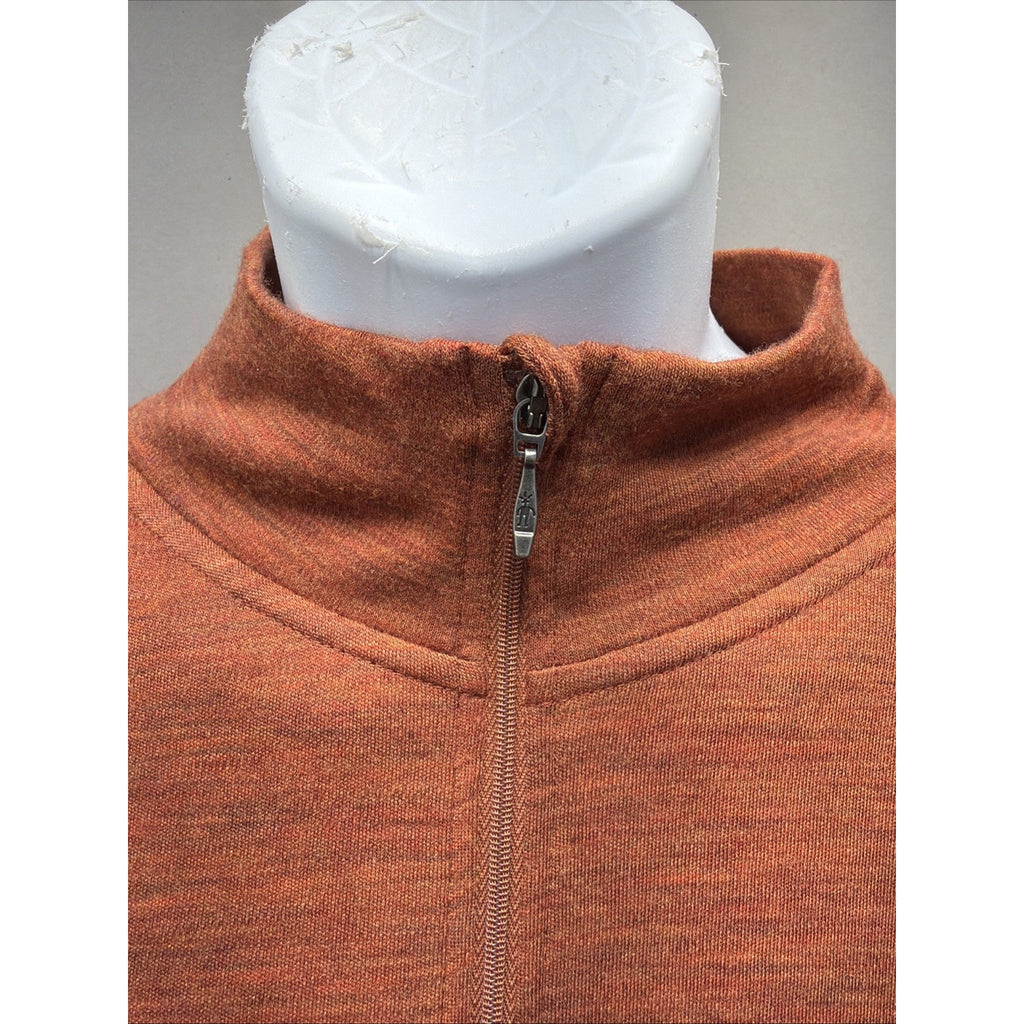 Smartwool 100% Merino Wool Base Layer Athleisure Warm Mock Neck Pullover M