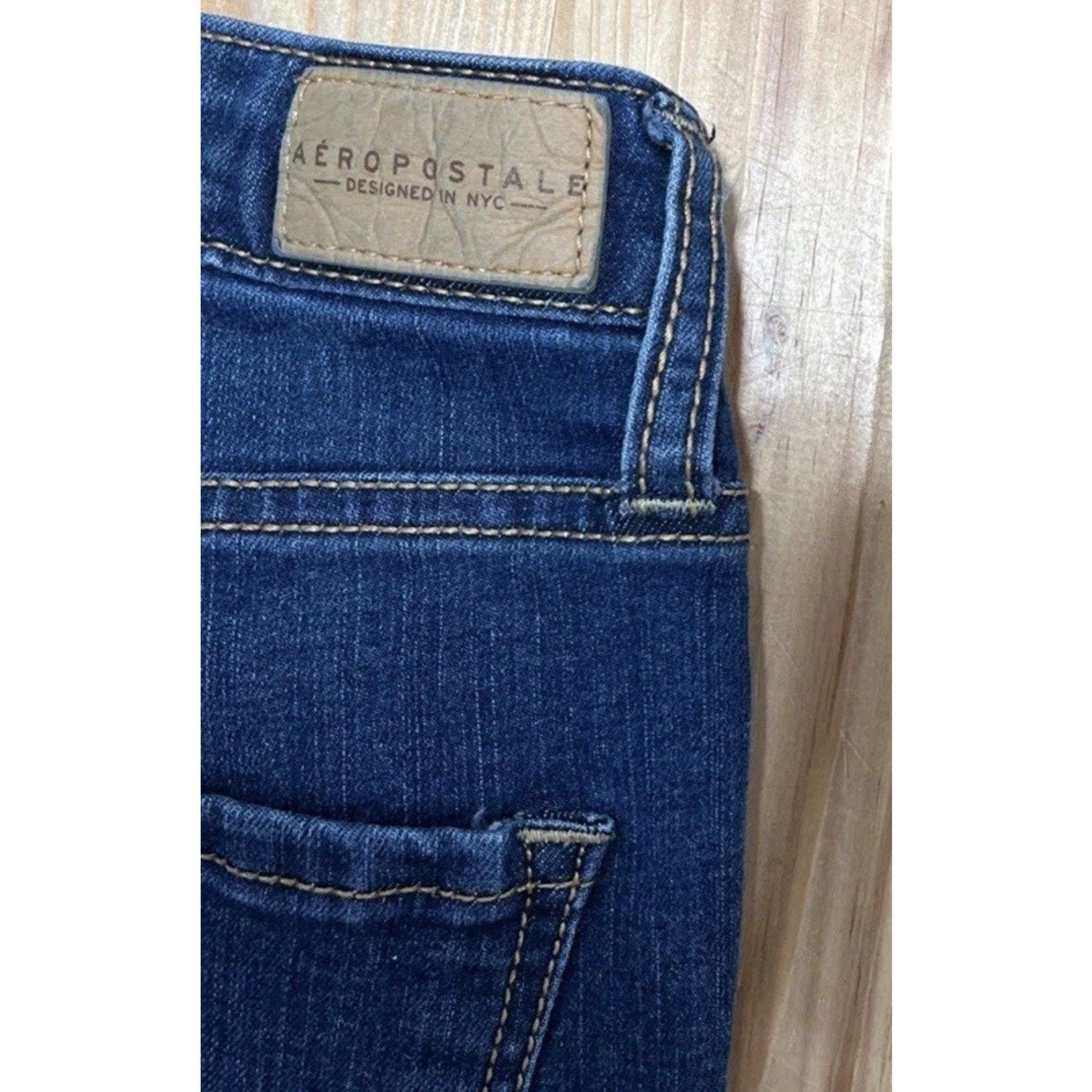 Aeropostale Women's Size 8 Distressed High Waisted Ankle Jegging Jeans Stretch
