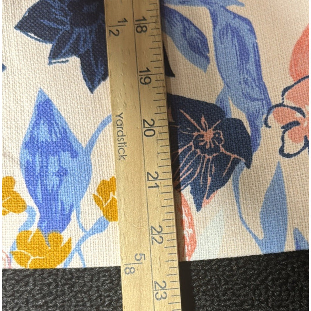 J.Crew Factory Floral Faux Wrap Skirt Womens 4 Blue Pink Cotton Lined Spring