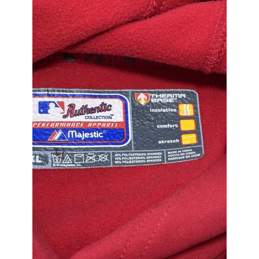 St. Louis Cardinals Majestic Baseball Base Layer Red Hoodie Size XL