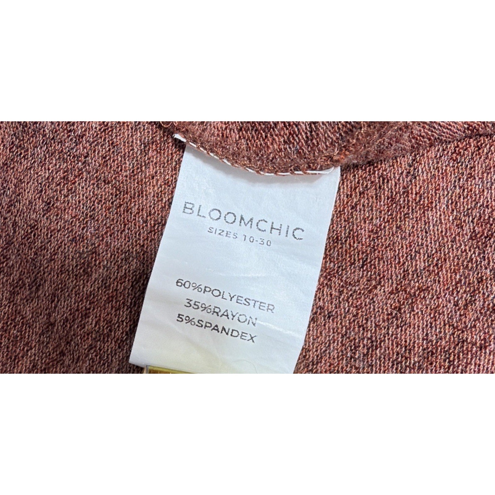 BloomChic Plus Size 28 Rustic Heather Top Balloon Sleeve