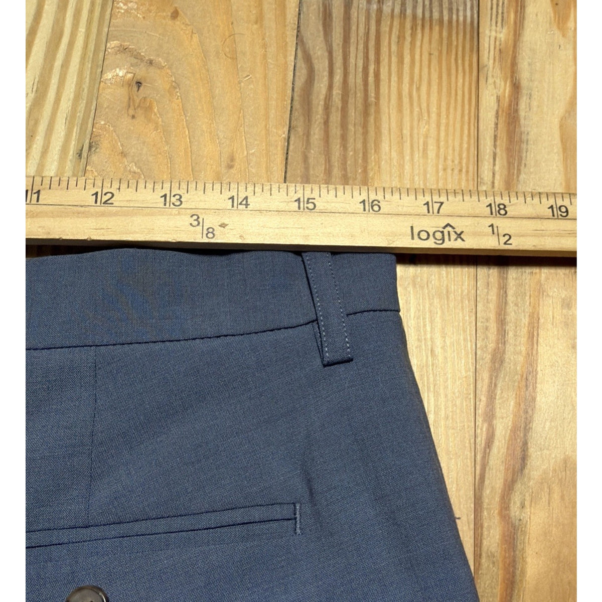 J. Crew Pants Thompson Tapered Leg Blue Flat Front Wool Blend Men's 32x30