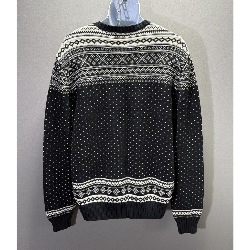 Vtg 90s Ralph Lauren American Living Ski Fair Isle Sweater Mens XL Black NWT
