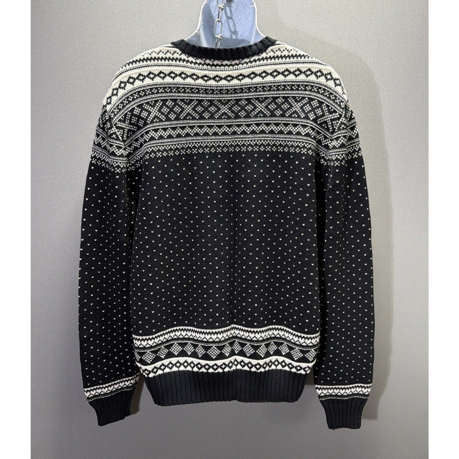 Vtg 90s Ralph Lauren American Living Ski Fair Isle Sweater Mens XL Black NWT