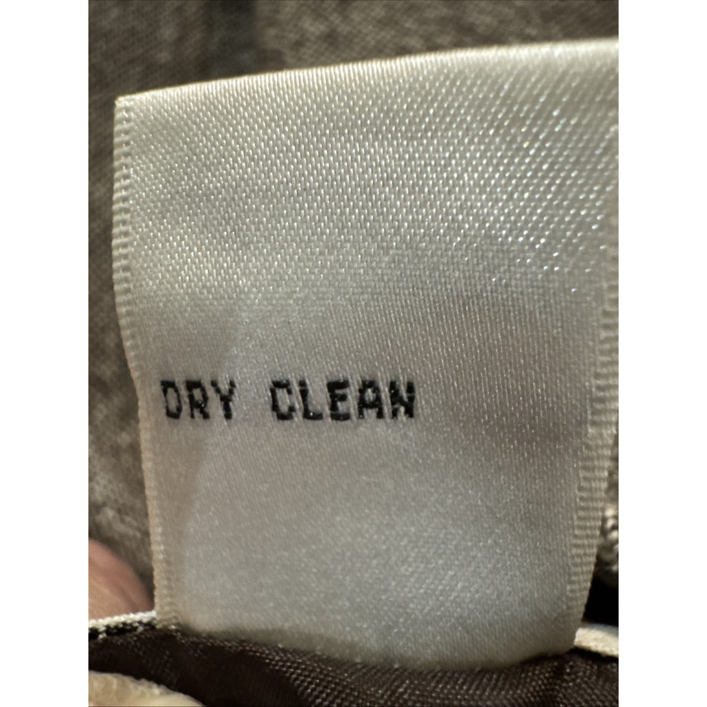 Talbots Women's A Line Skirt Size 2 Brown Wool Blend Crochet Hem Accent