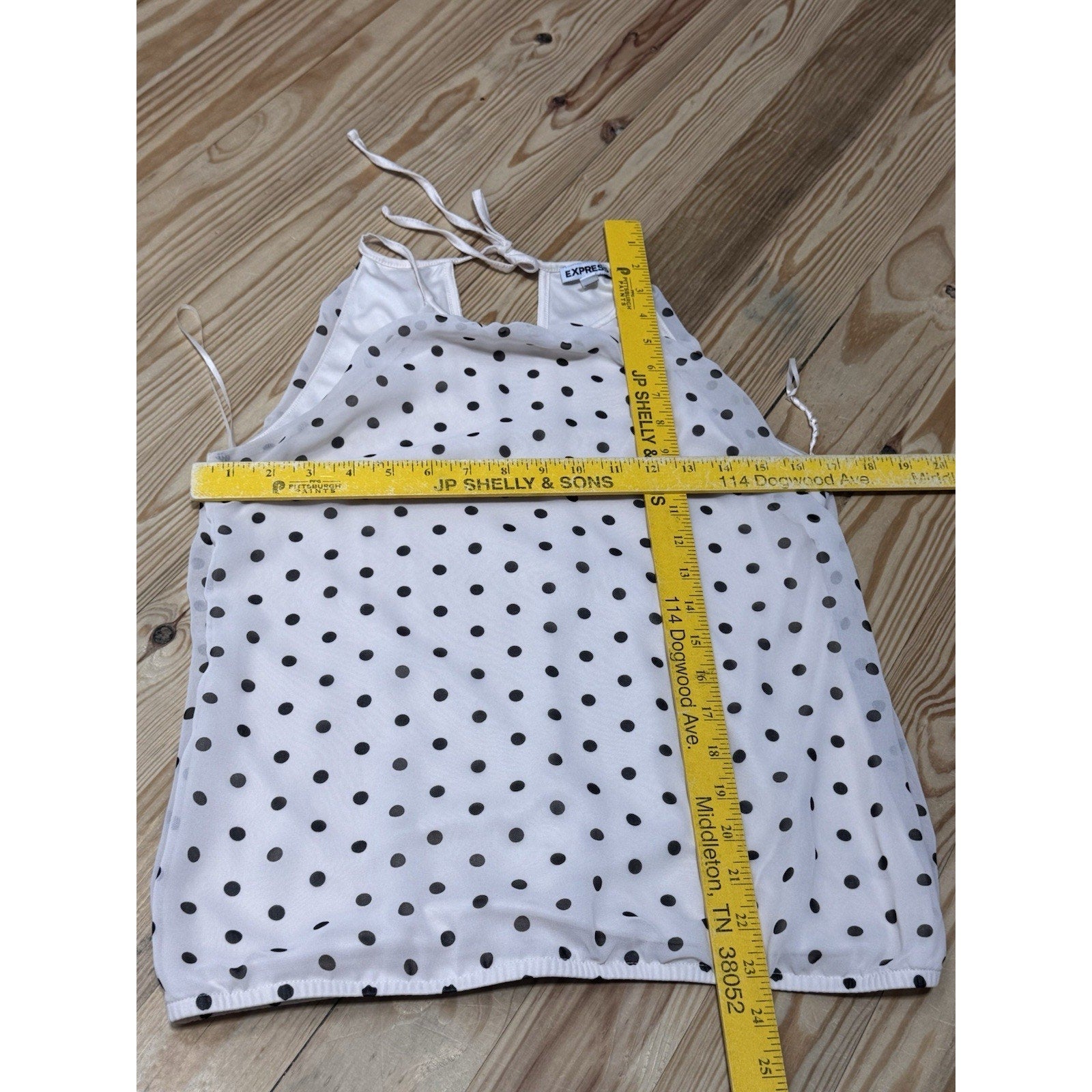 Express Pink Brown Polka Dot Sleeveless Tank Top Blouse Women’s Size Small