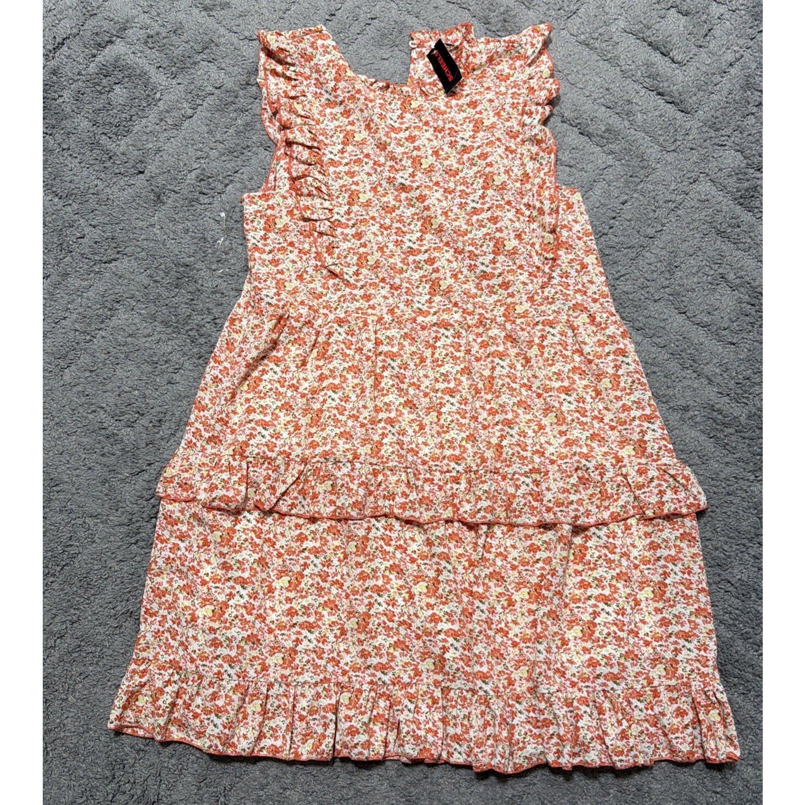 Staccato Tiered Floral Sleeveless Slip Dress, Size Large NWT Lagenlook