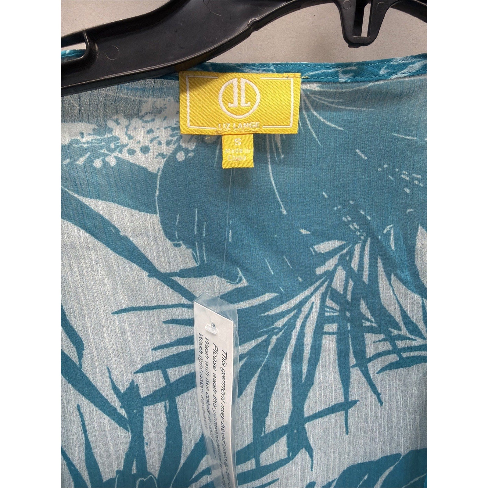 Liz Lange Kimono Tropical Floral Cover Up Size Small Bell Sleeves Beachy New