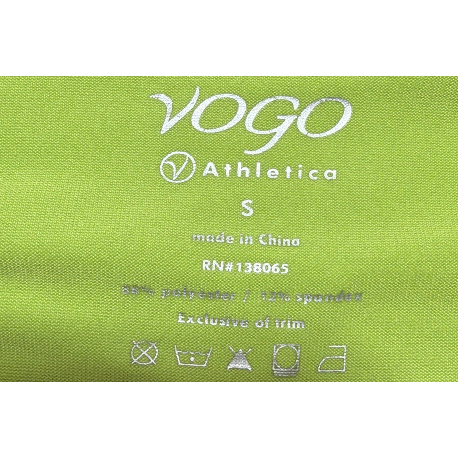VOGO Athletica Leggings Womens S Black Neon Green Capri Crop Yoga Workout NWT
