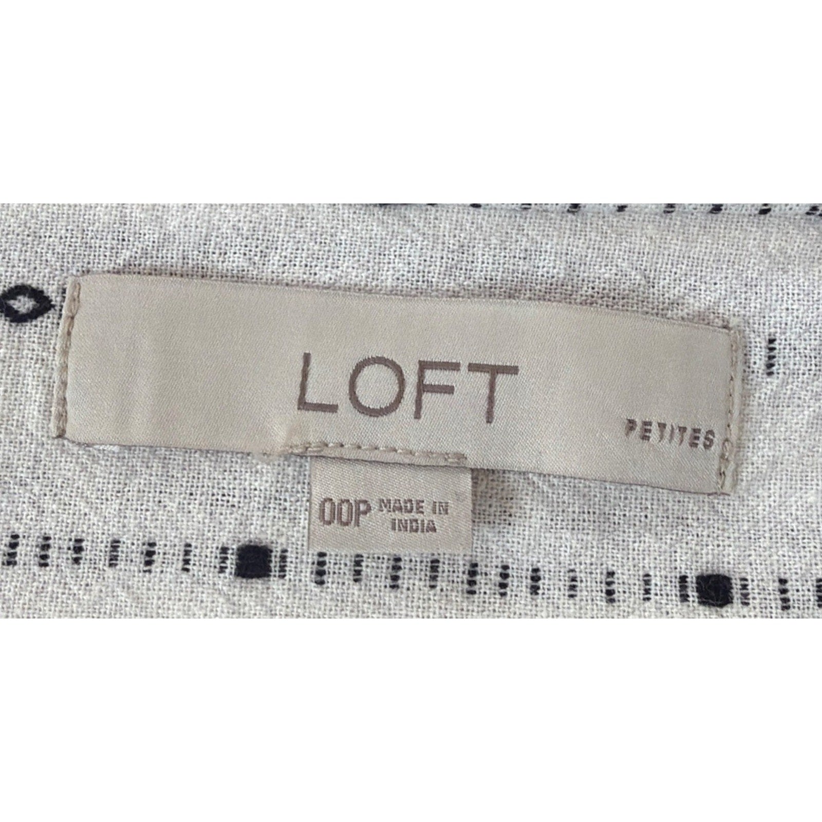 LOFT Dress Womens White Button Front Collar Pockets Midi Modest 00P