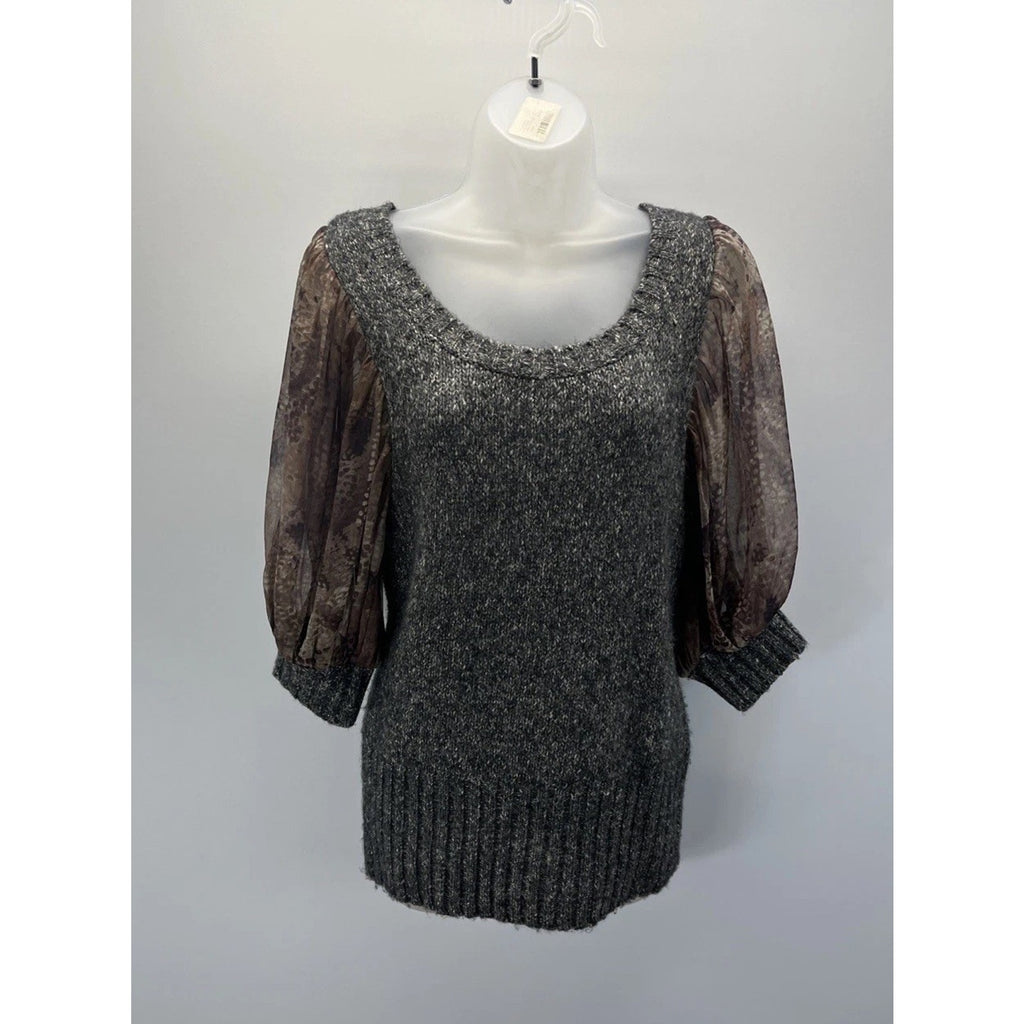 BKE Boutique Marled 3/4 Sleeve Boho Sweater Size S