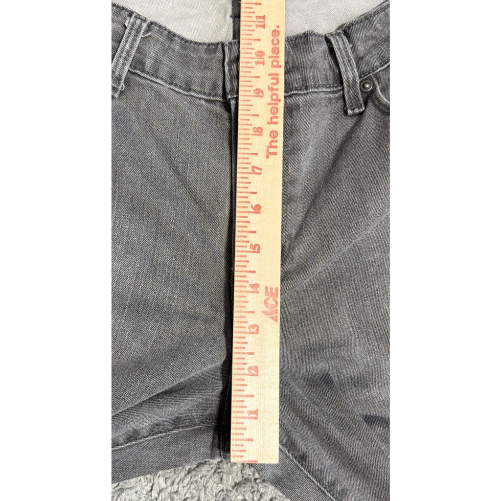 Levi’s Demi Curve Jeans Womens 16/33 Gray Mid Rise Slim Straight Stretch Denim