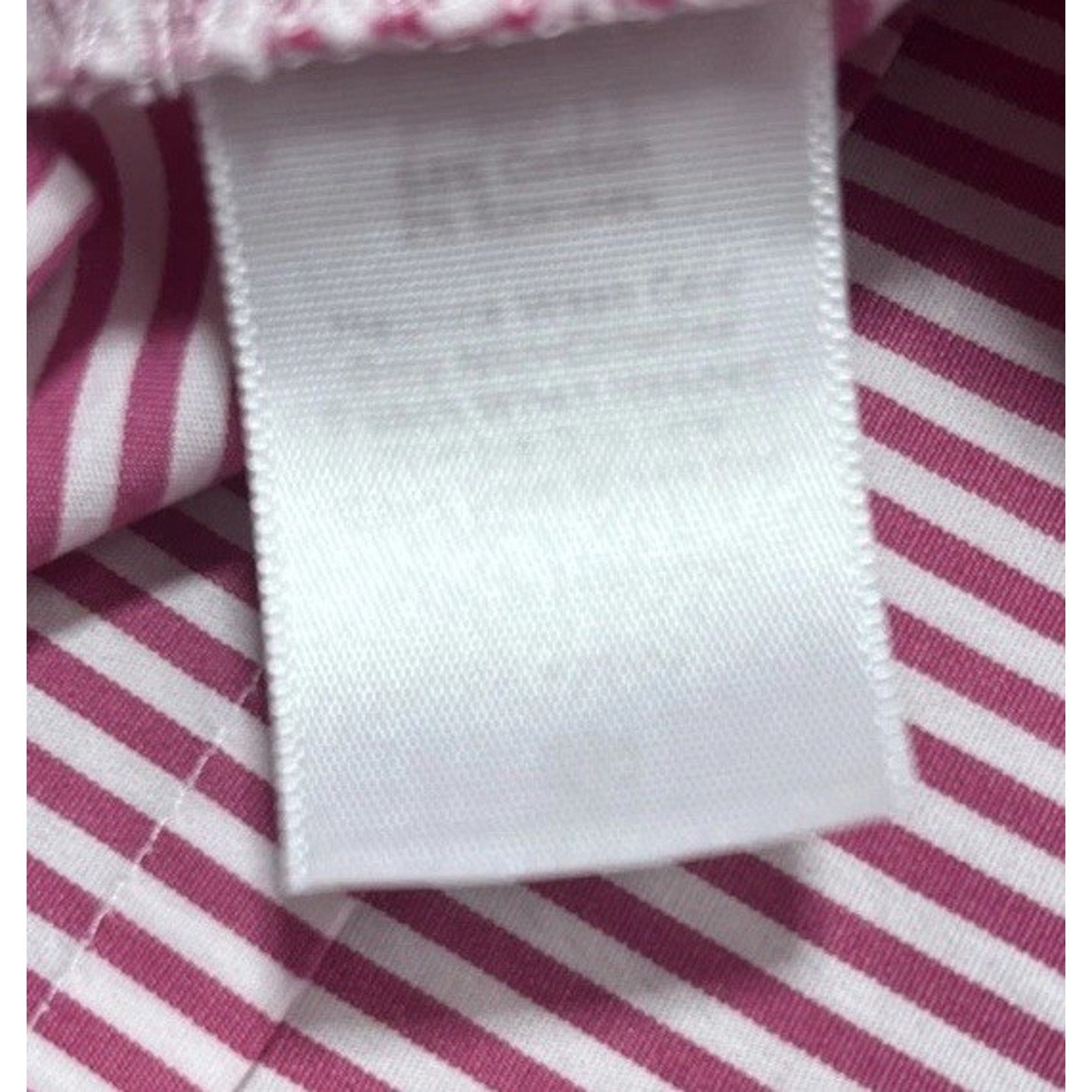 Talbots Women 6 Large Pink White Striped Beaded V-Neck Sleeveless Top Stretch