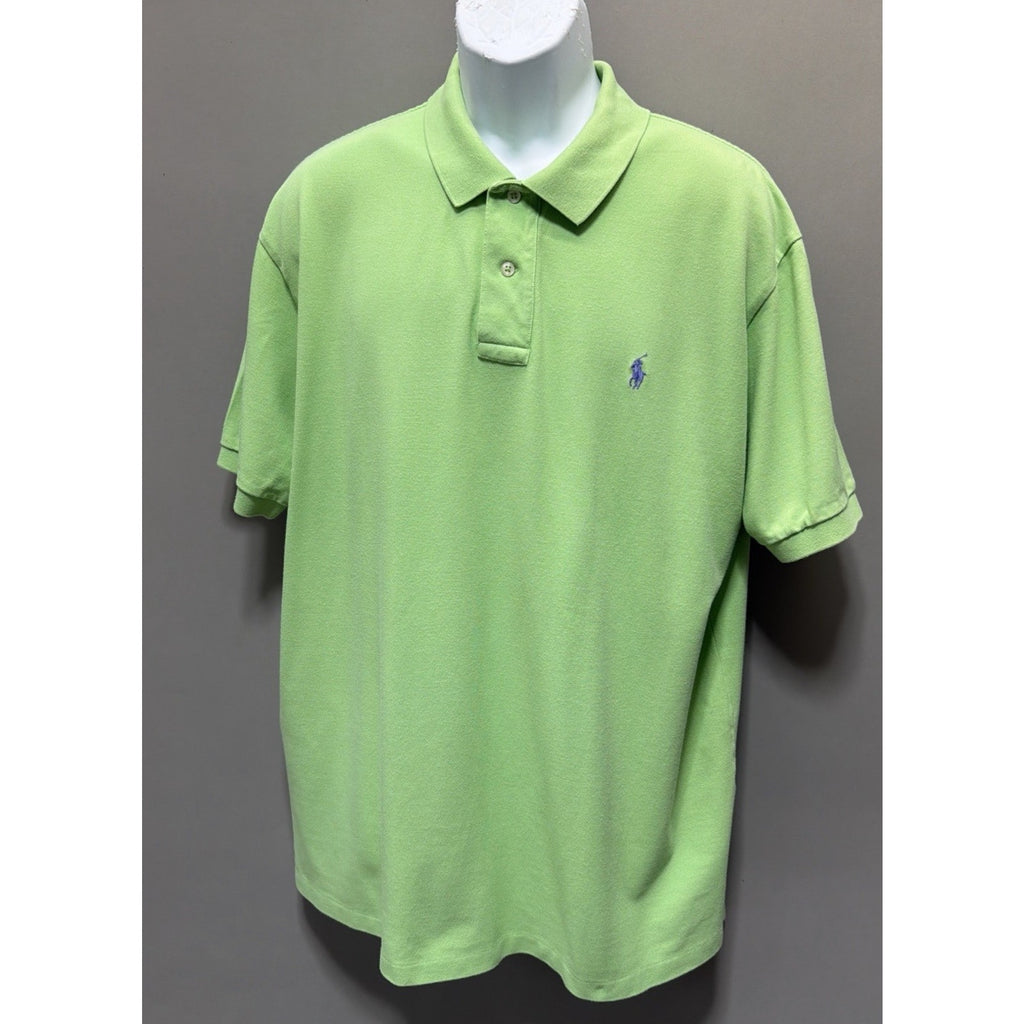 Polo by Ralph Lauren Mens Short Sleeve Polo Shirt SZ Large Green