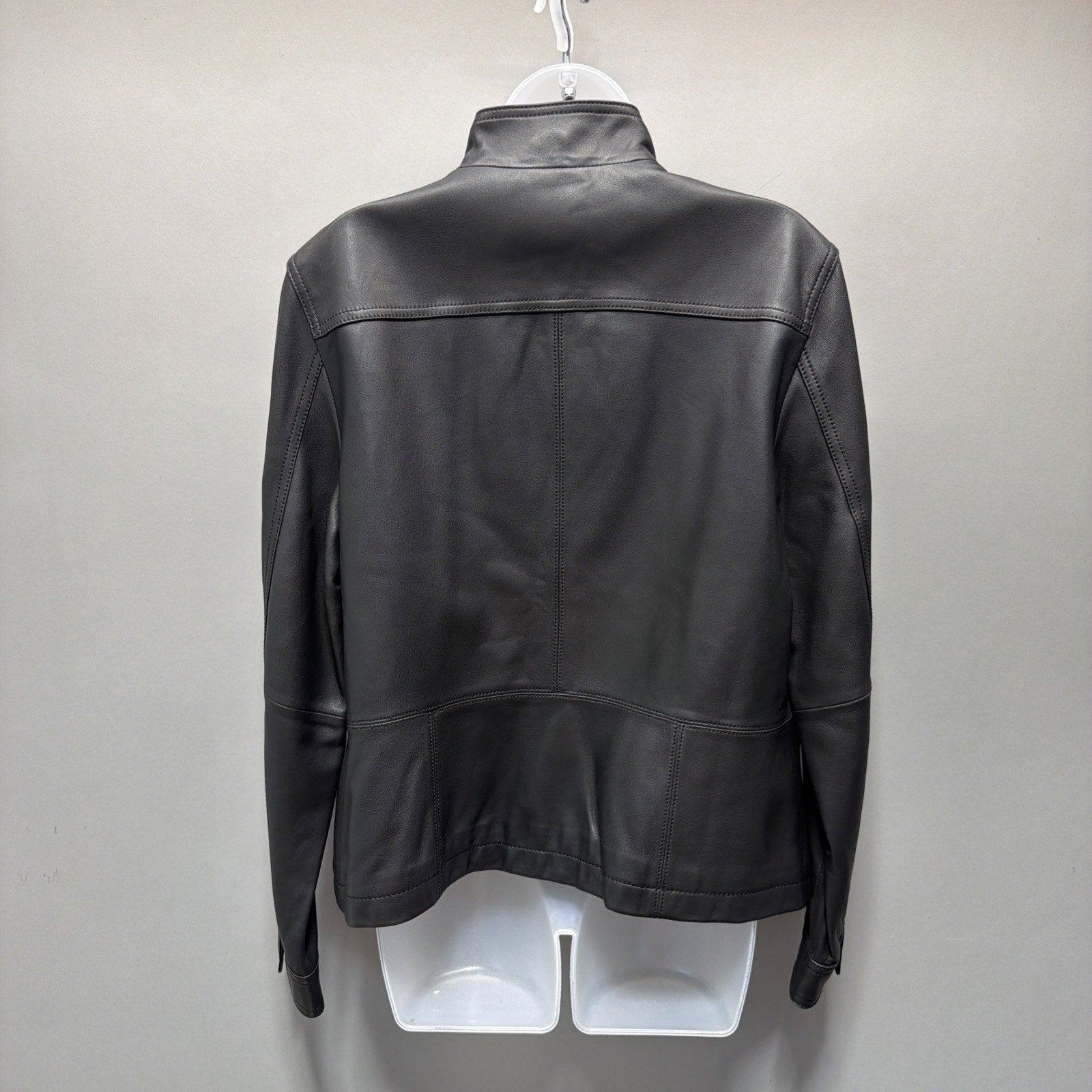 Eddie Bauer Womens XL Black 100% Leather Jacket Authentic Outdoor Outfitters New