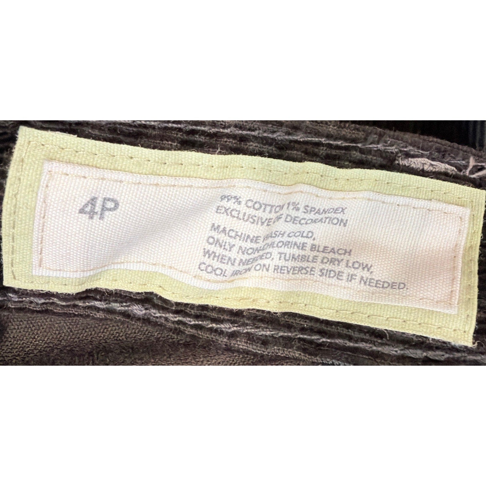 Ann Taylor Loft Brown Curvy Boot Corduroy pants Size 4P 29x29