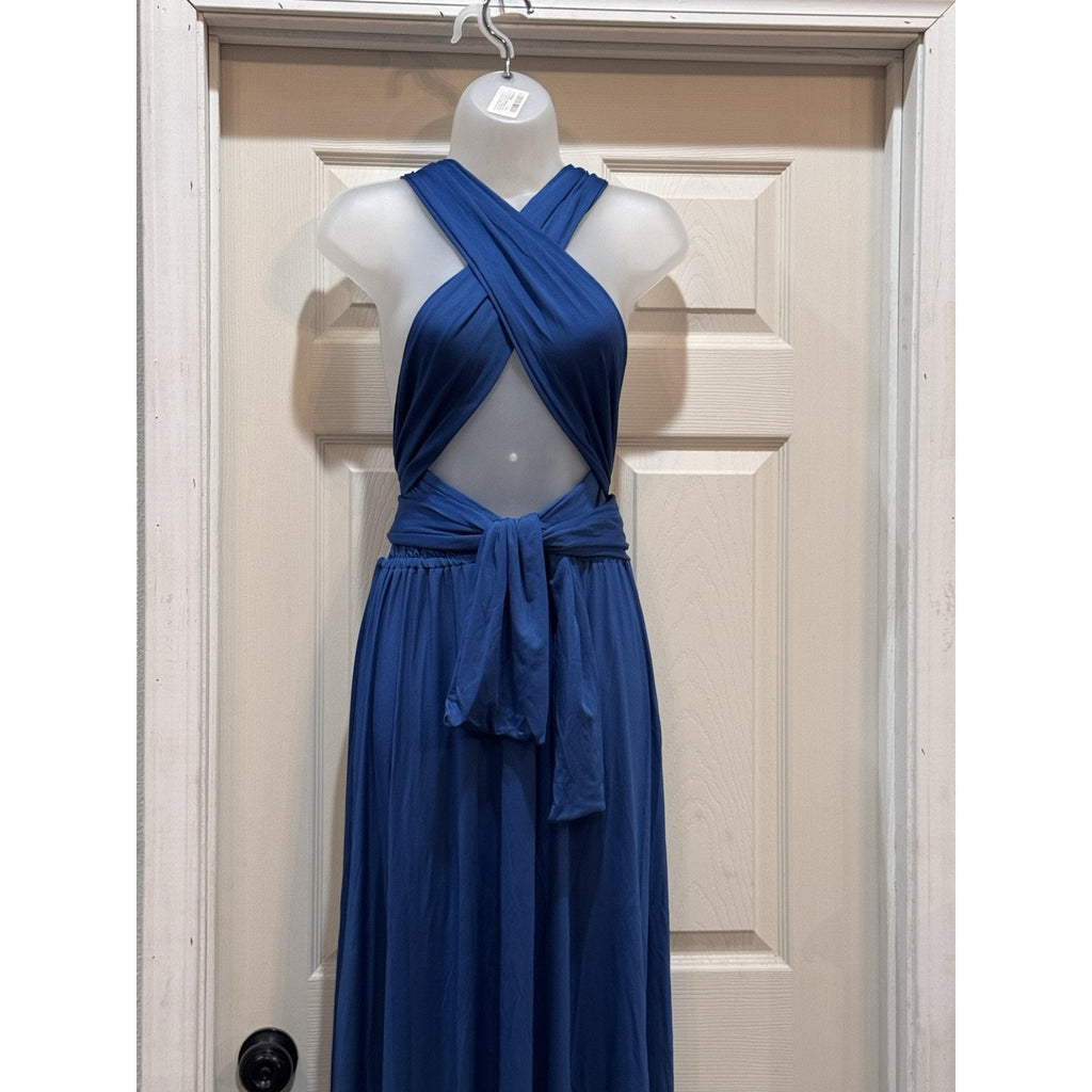 Classic Fashion Women's NWT Royal Blue Transformer Dress Long Stretch XL