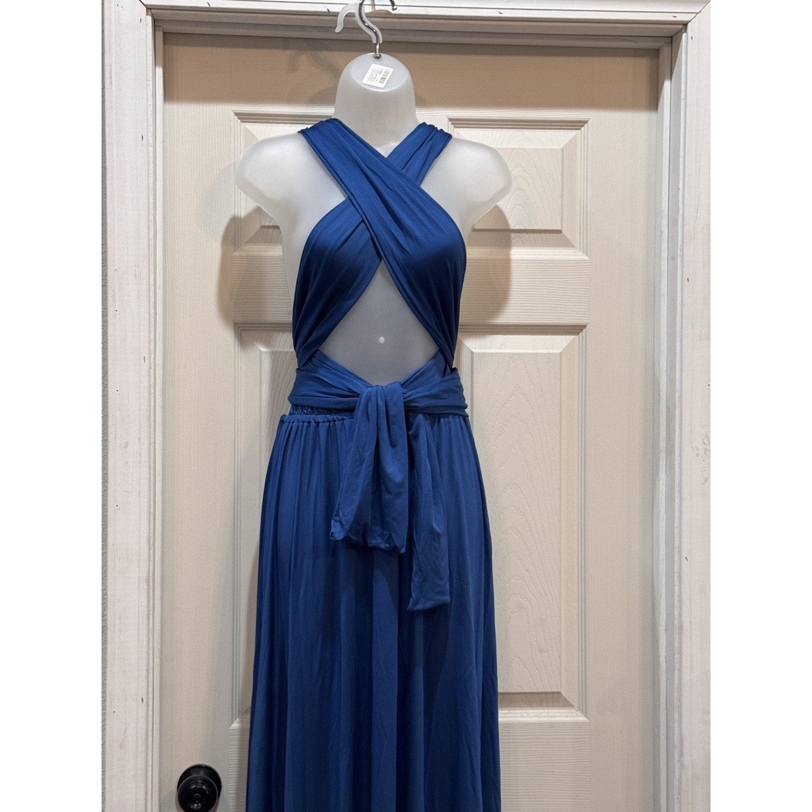 Classic Fashion Women's NWT Royal Blue Transformer Dress Long Stretch XL