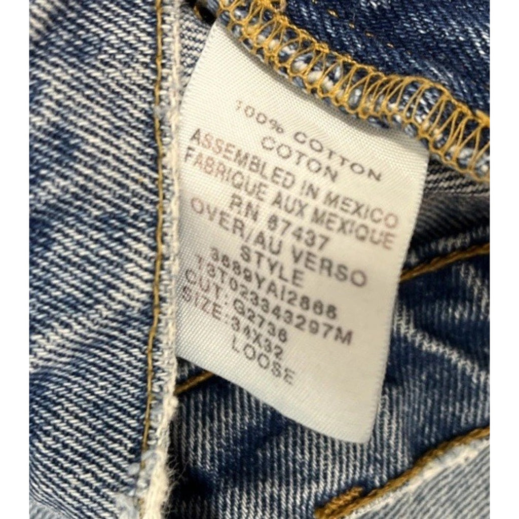 Vtg 90s Polo Jeans Company Ralph Lauren Baggy Fit Denim Jeans Wide Leg Y2K 34