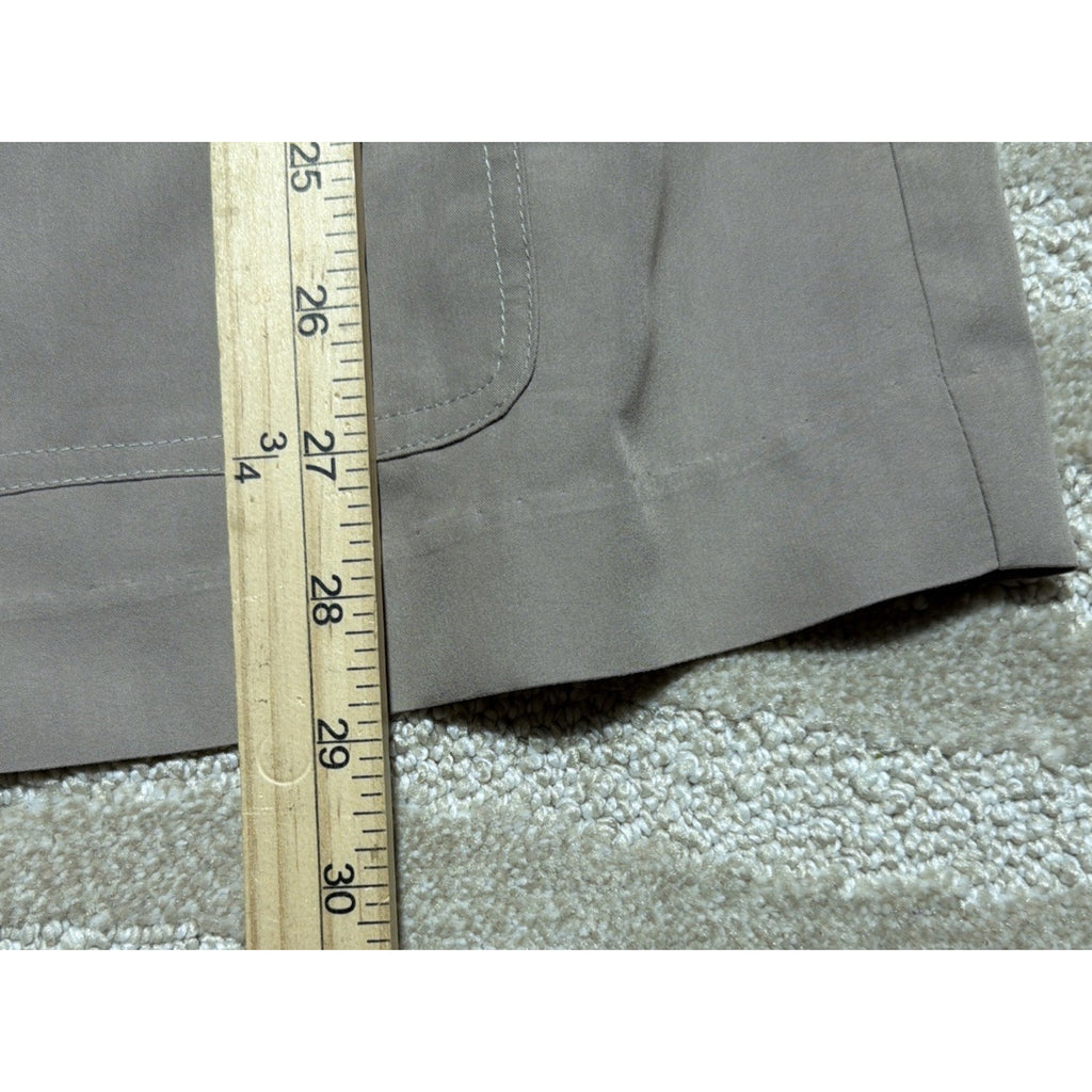 Utility Safari Jacket Size Large Cinch Tie Waist boho NY Collection Taupe NWT