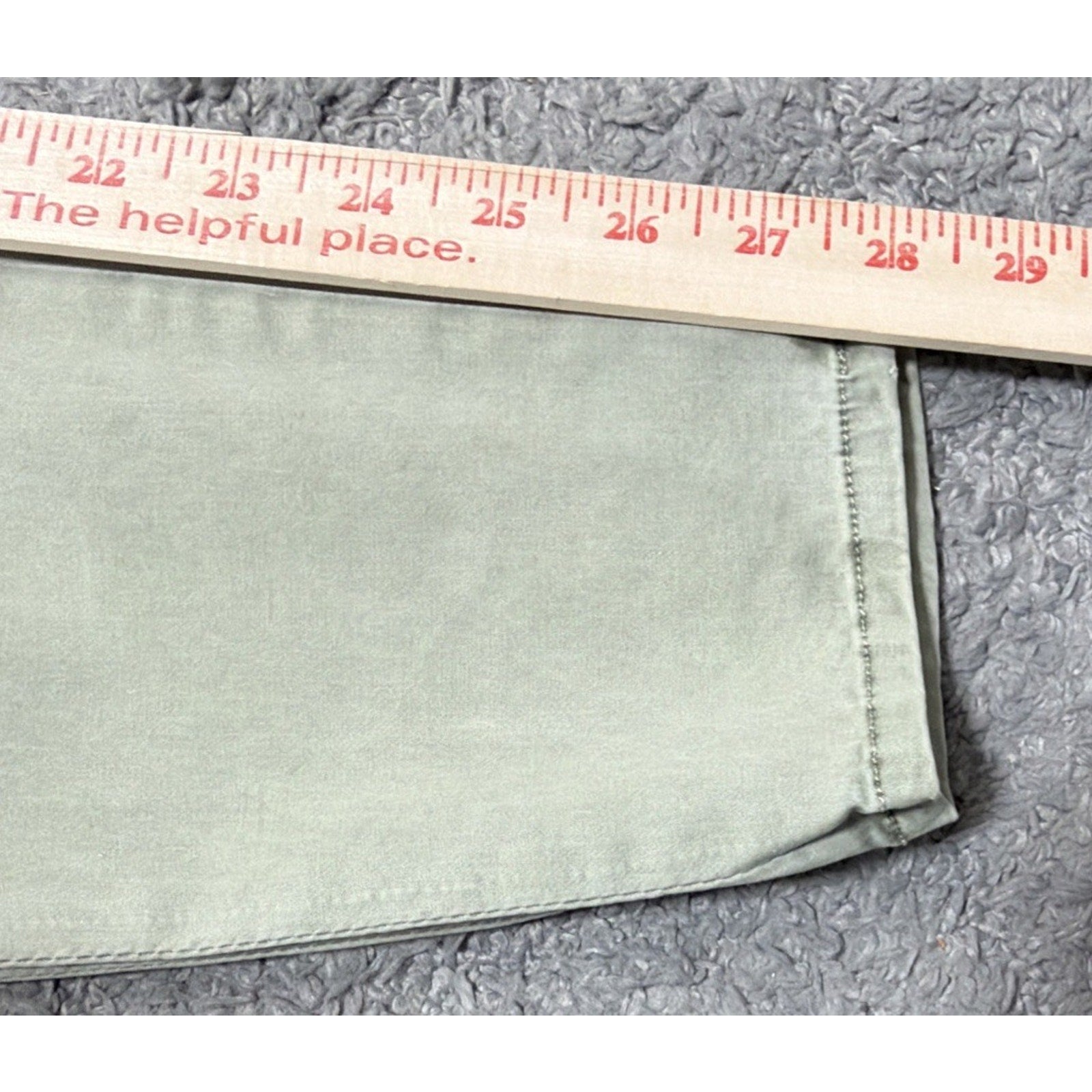 Hudson Mystic Super Skinny Crop Distressed Army Green Jeans 28