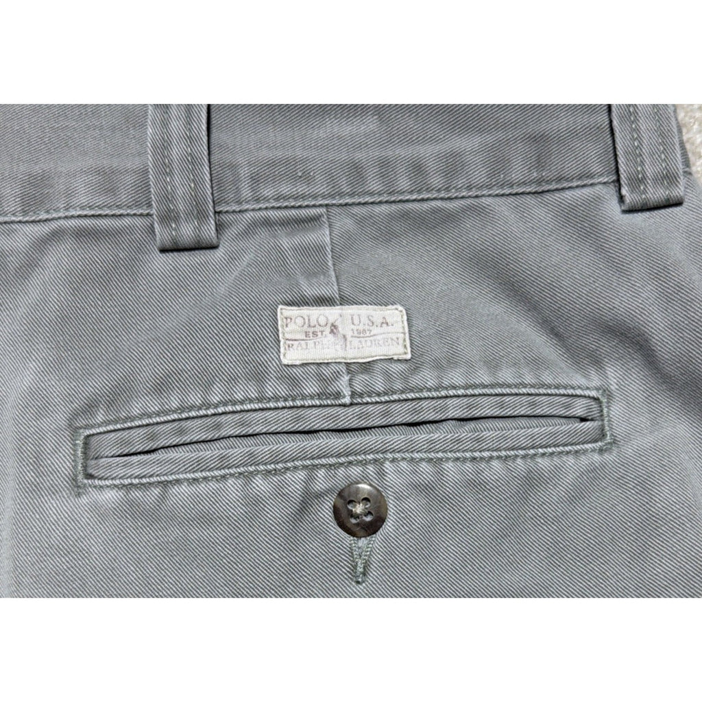 Vintage Polo Ralph Lauren Chino Pants Mens 38x29 Straight Cotton Green
