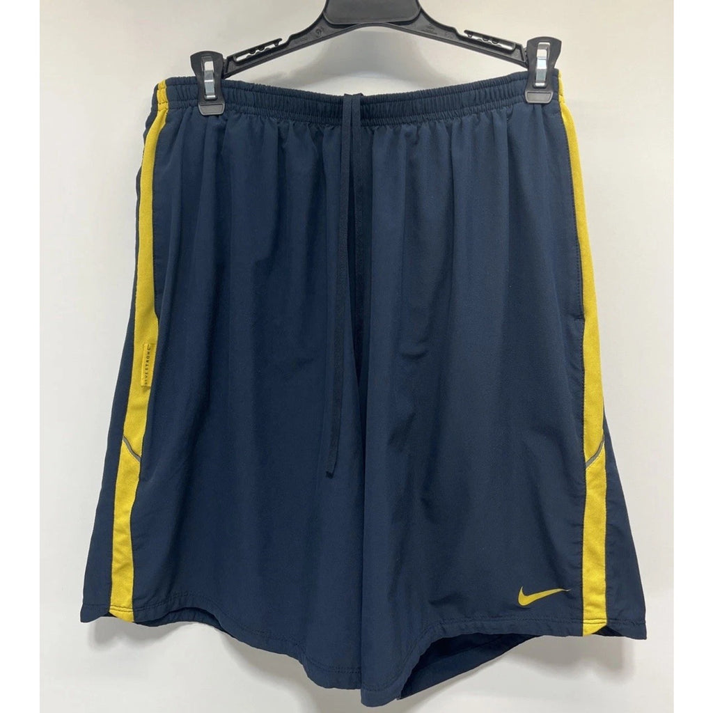 Nike LiveStrong Training Basketball Shorts Black Yellow Dri-Fit Mens XL