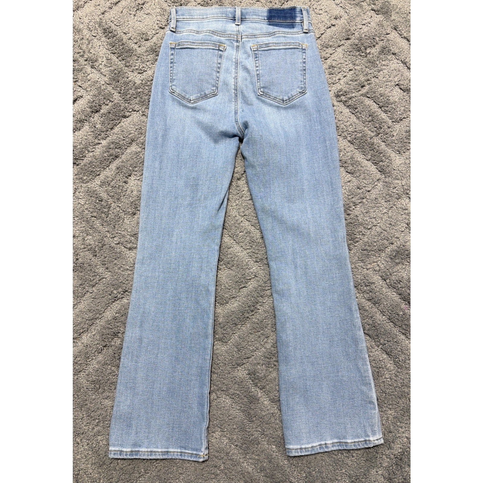 LOFT Patchwork High Rise Kick Crop Denim Jeans size 24x26.5