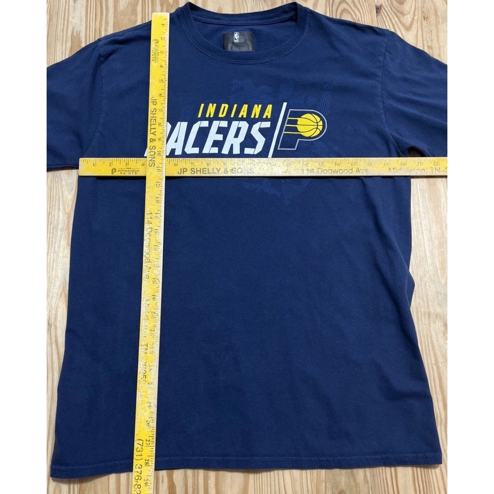 Indiana Pacers NBA Fanatics T Shirt Blue Adult Short Sleeve Tee Basketball Large