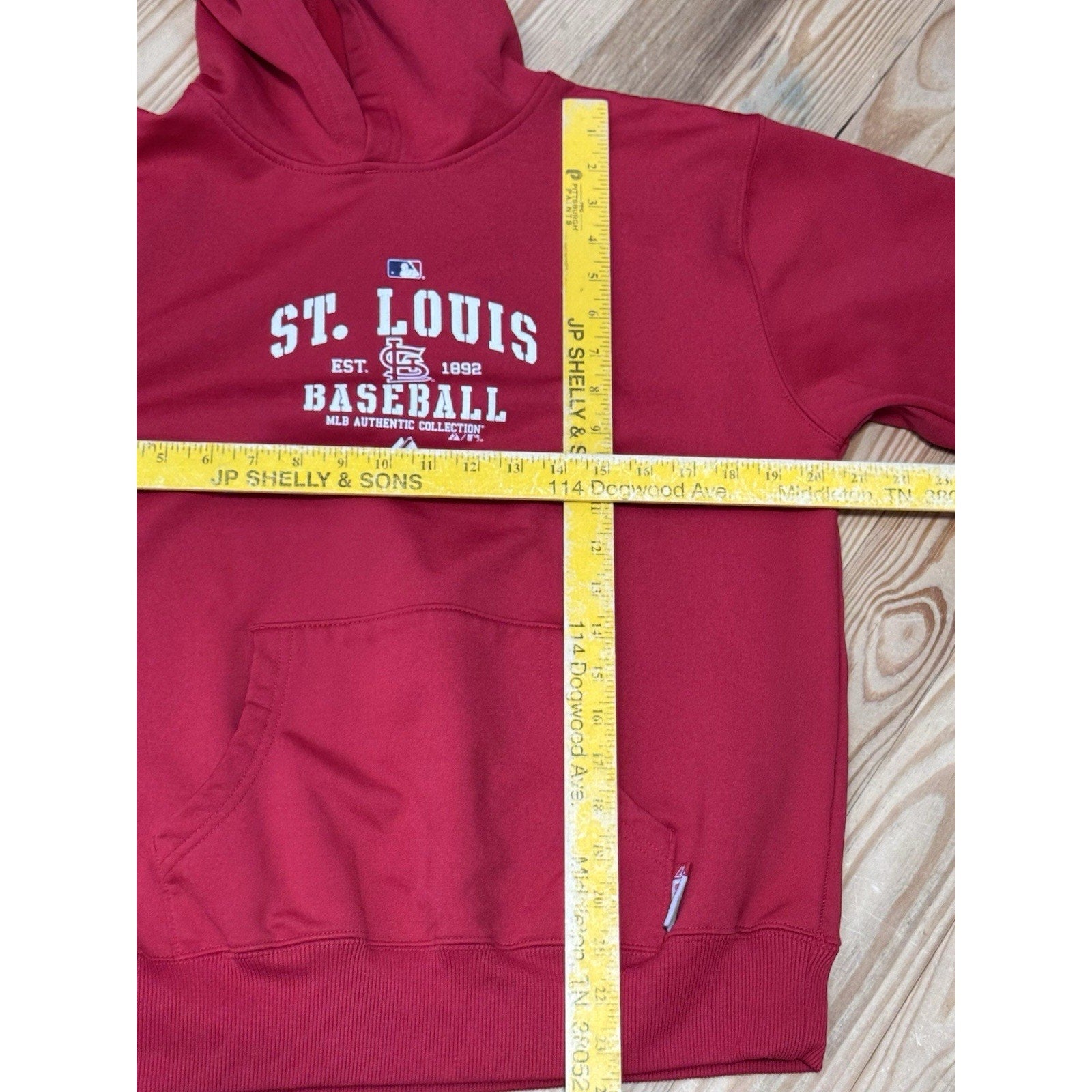 St. Louis Cardinals Majestic Baseball Base Layer Red Hoodie Size XL