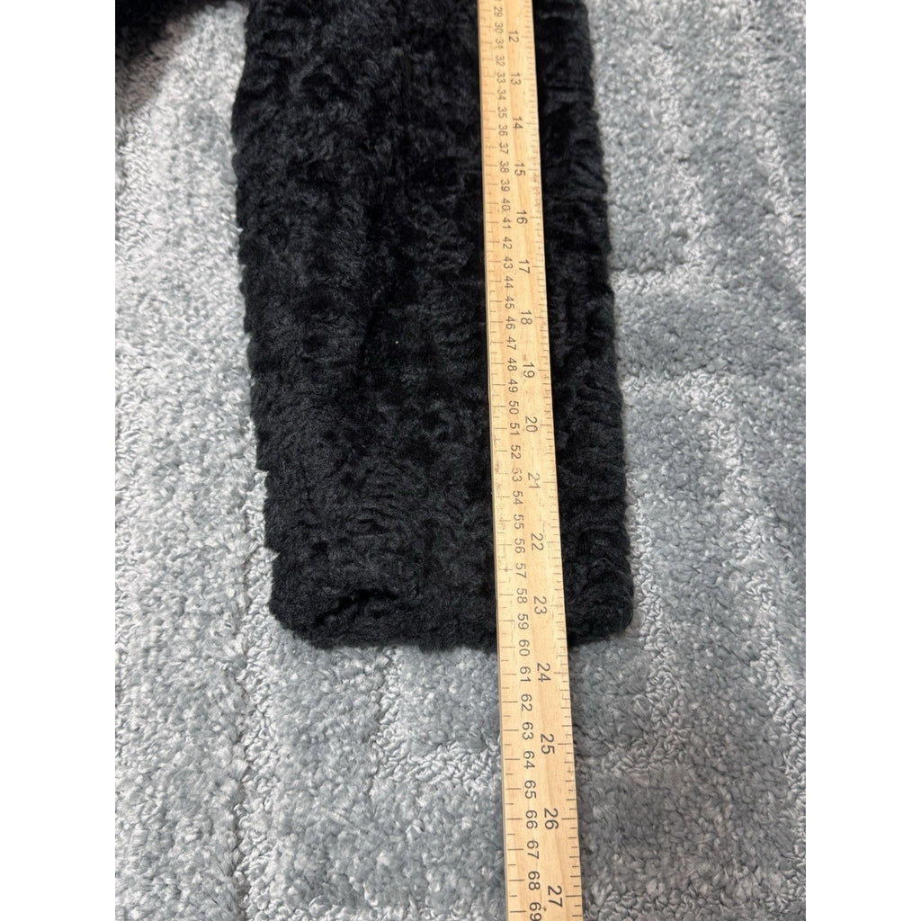 Vintage Black Persian Lamb Fur Coat Made In The USA ILGWU Measures Women’s M