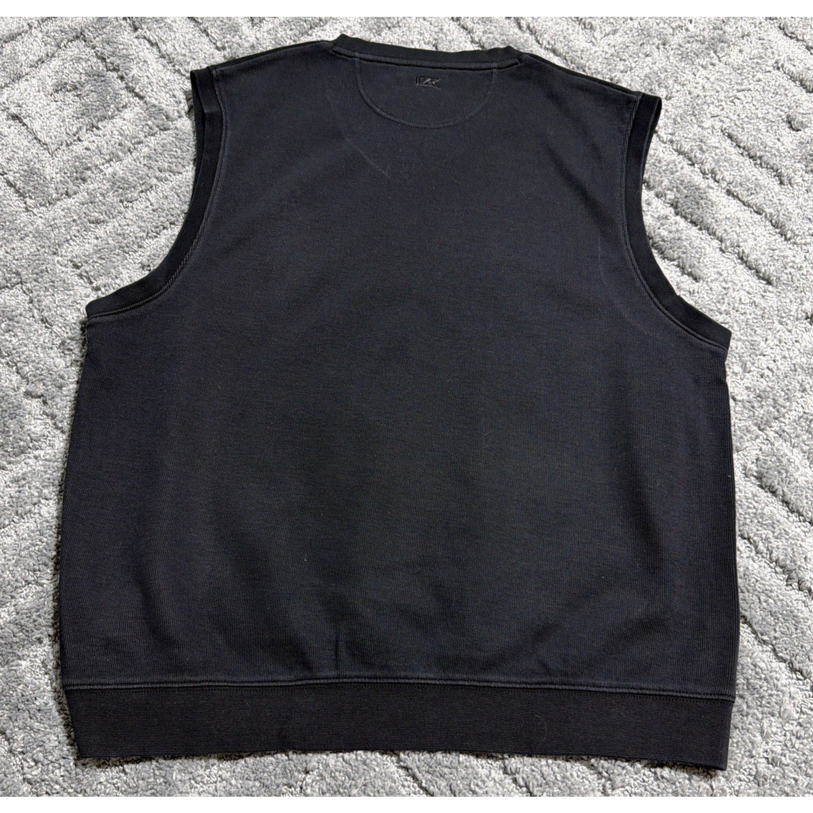 Alabama Crimson Tide Embroidered Golf Vest Black Cutter & Buck Men’s XL Pima