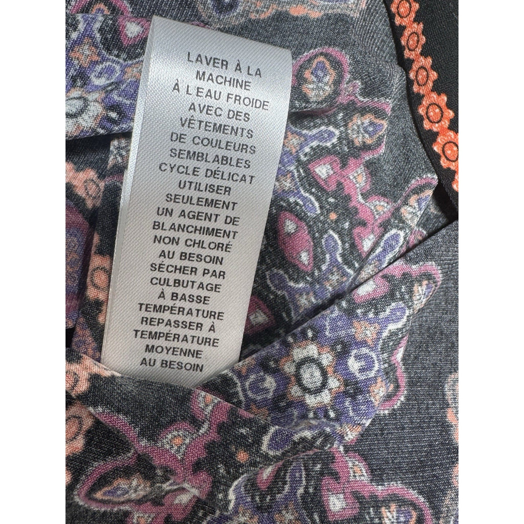 Wisp Women's 14W Dress Boho Mandalas Stretchy Black Orange Festival Purple NWT