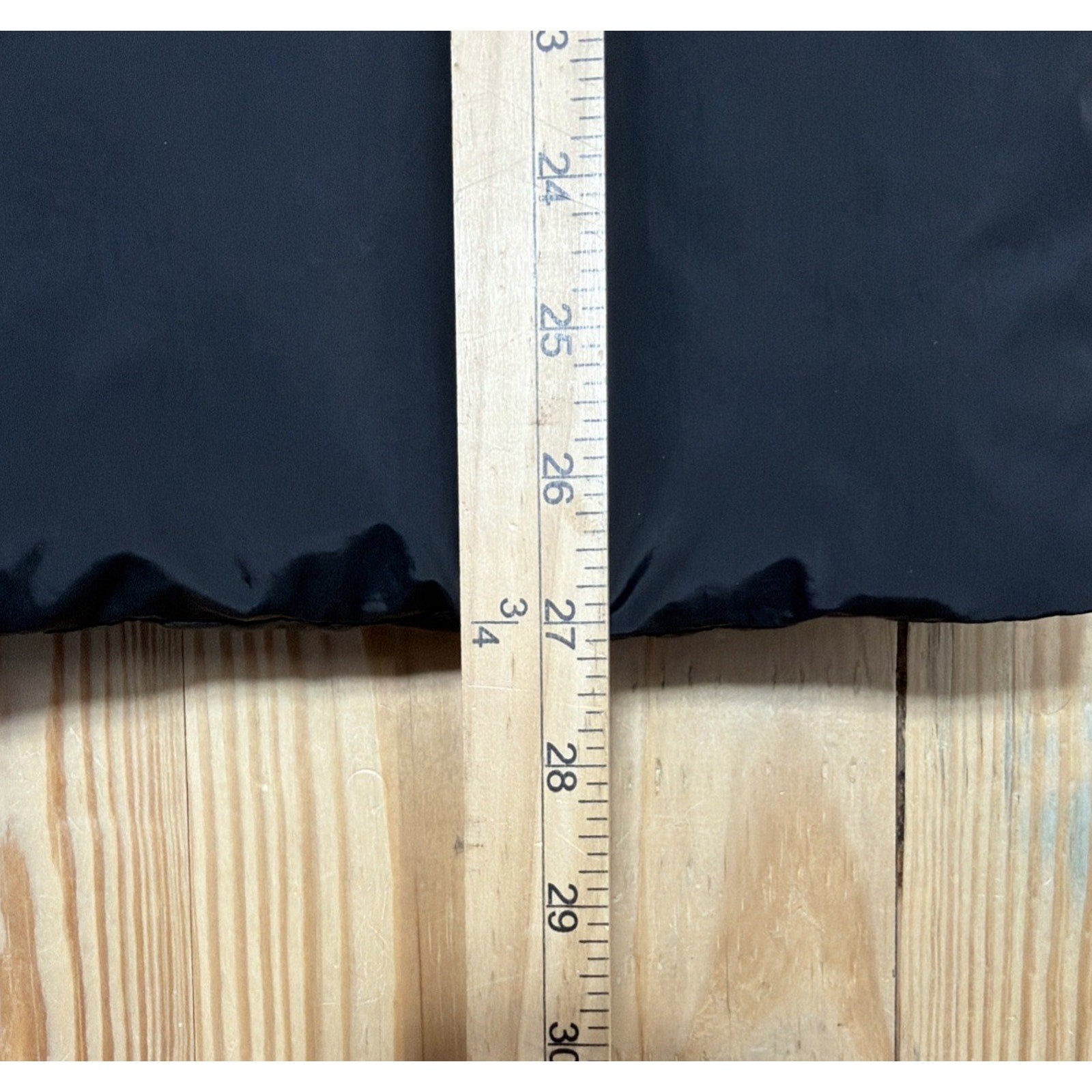 Bucket List Down Black Ruffle Sleeve Puffer Vest Collared Sleeveless Jacket L