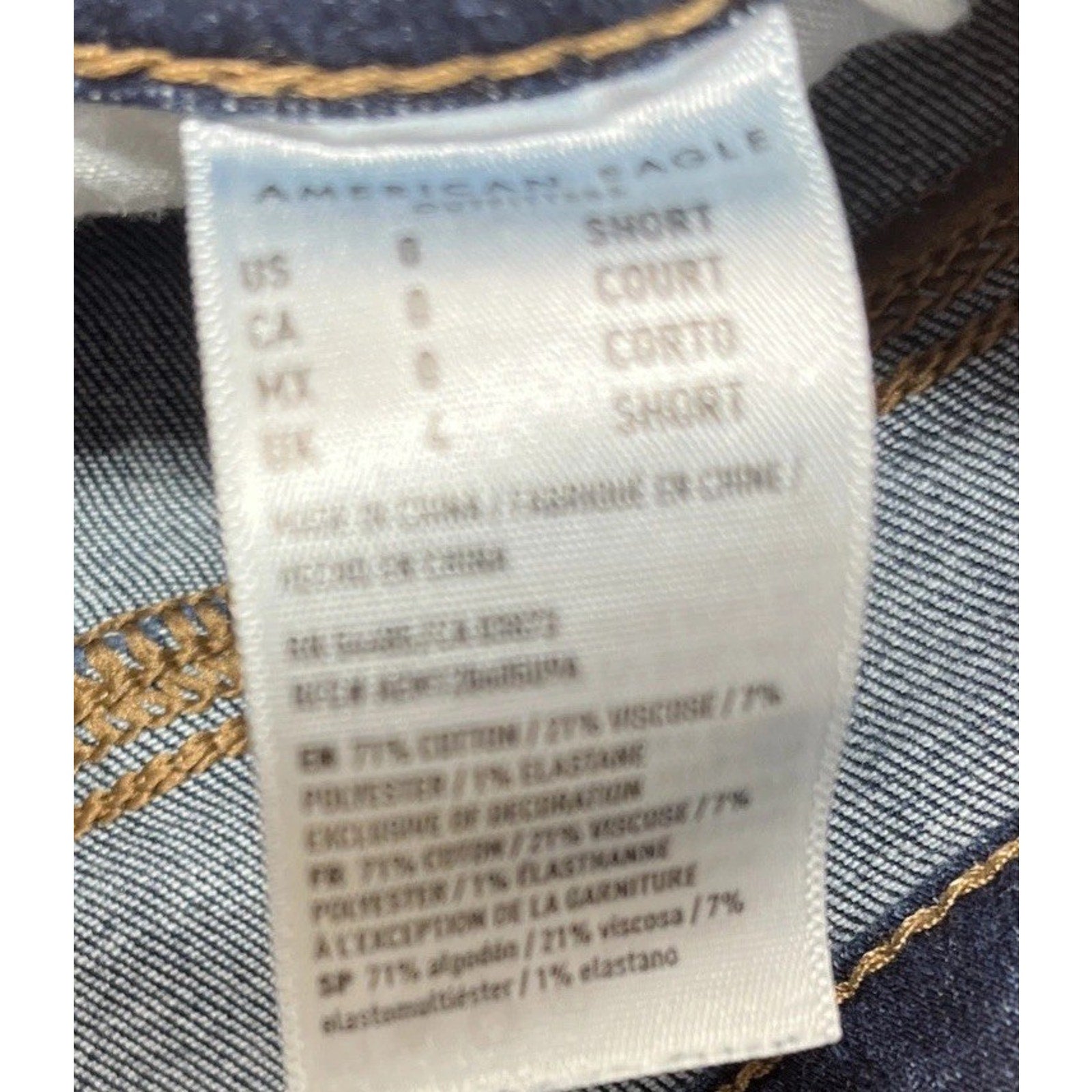 American Eagle Jegging Jeans Super Stretch Women's 0 Short Blue Skinny Leg