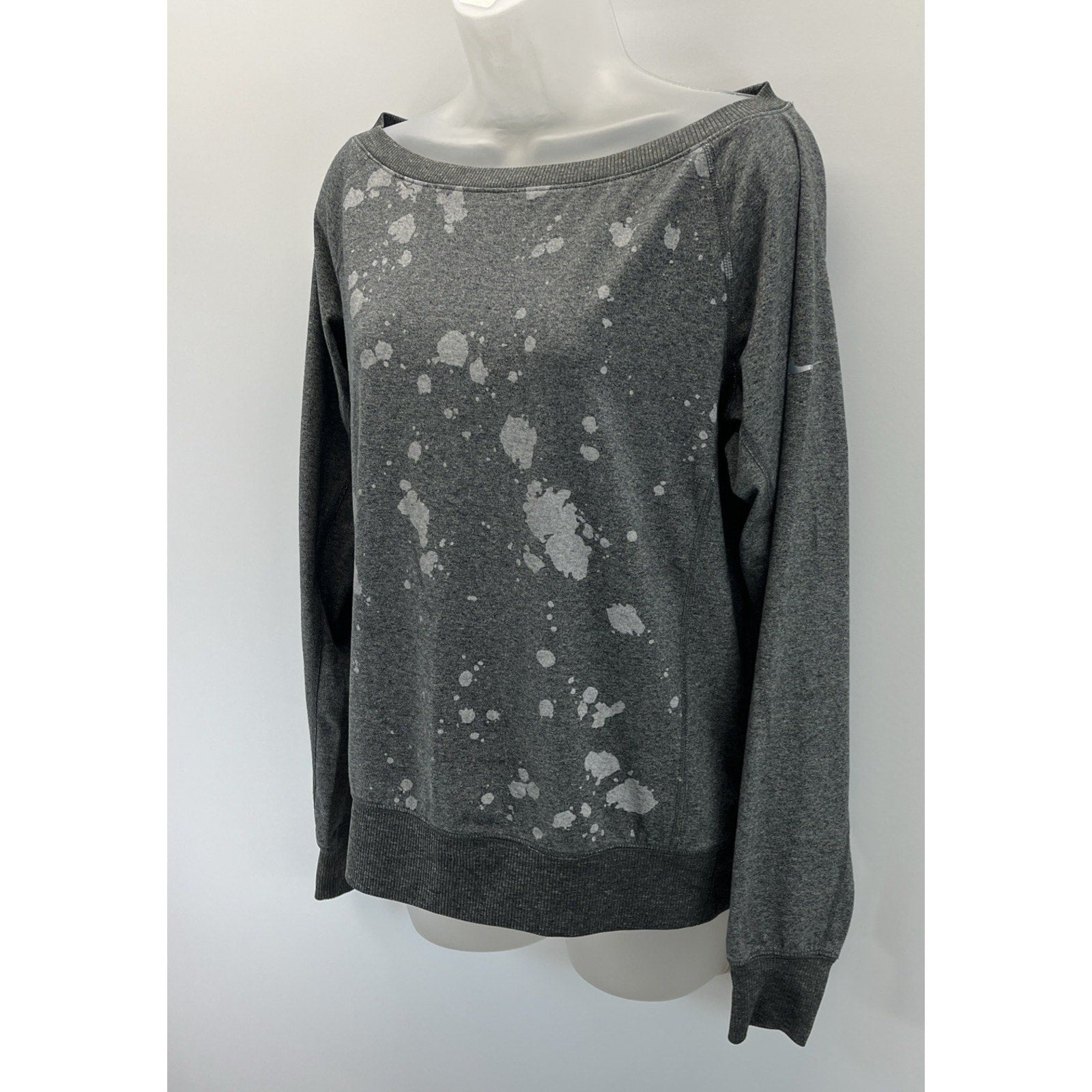 Nike Women's Dri-Fit Off Shoulder Long Sleeve Top Shirt Sz S Small