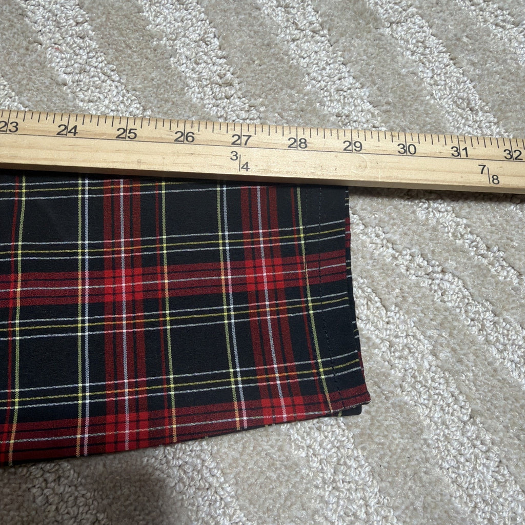 Tommy Hilfiger Plaid Pants Women 4 Red Black White Tartan Skinny Leggings NWT