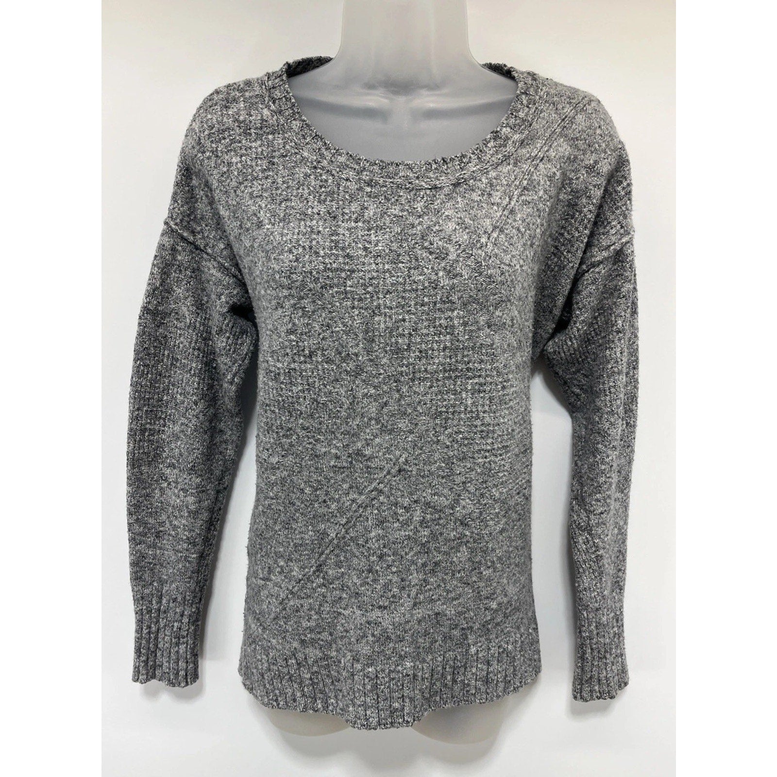 Calvin Klein Jeans Womens M Grey Knit Warm Long Sleeve Sweater