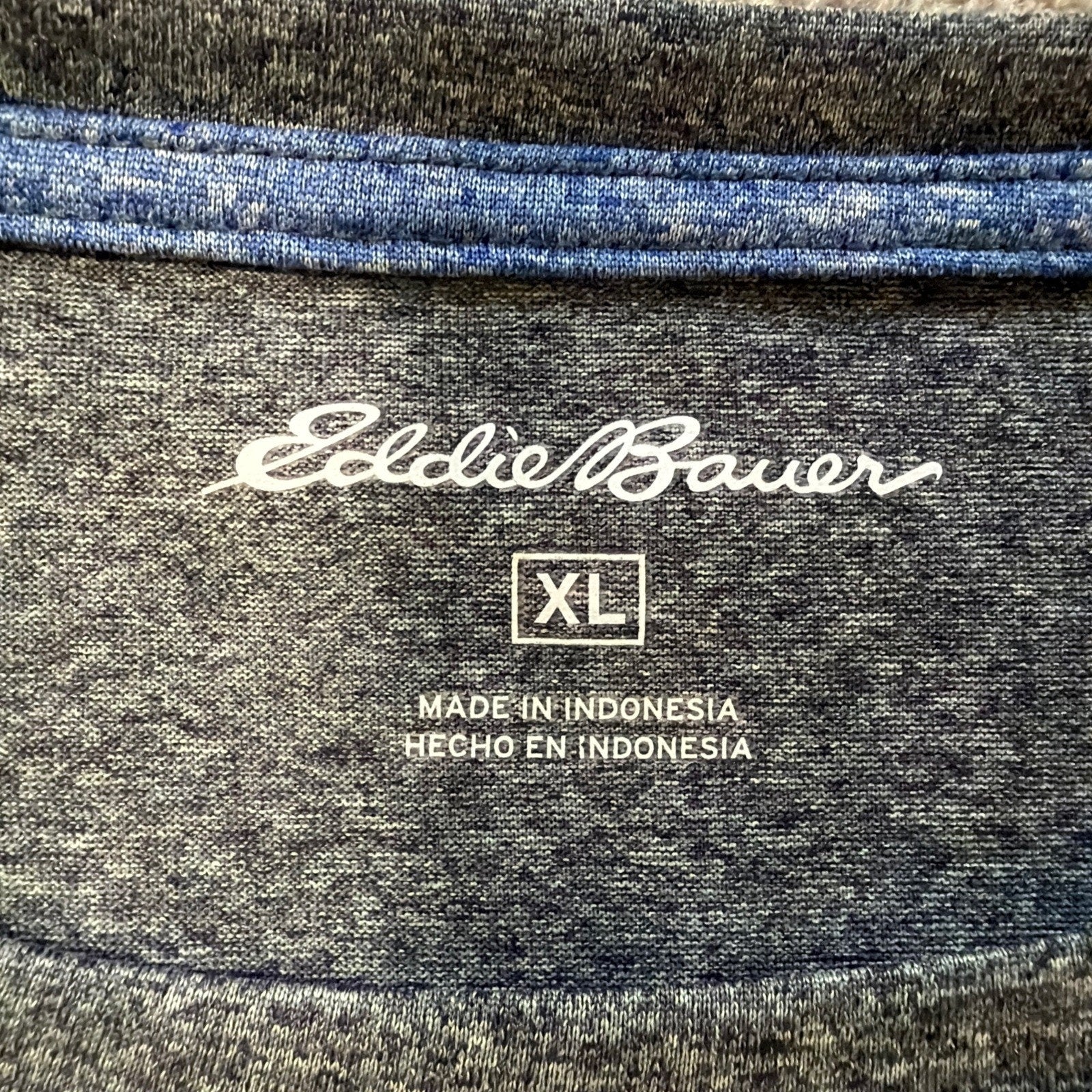 Eddie Bauer Men’s XL Grey Dry-Fit Performance Athletic Lightweight Gym Work Out
