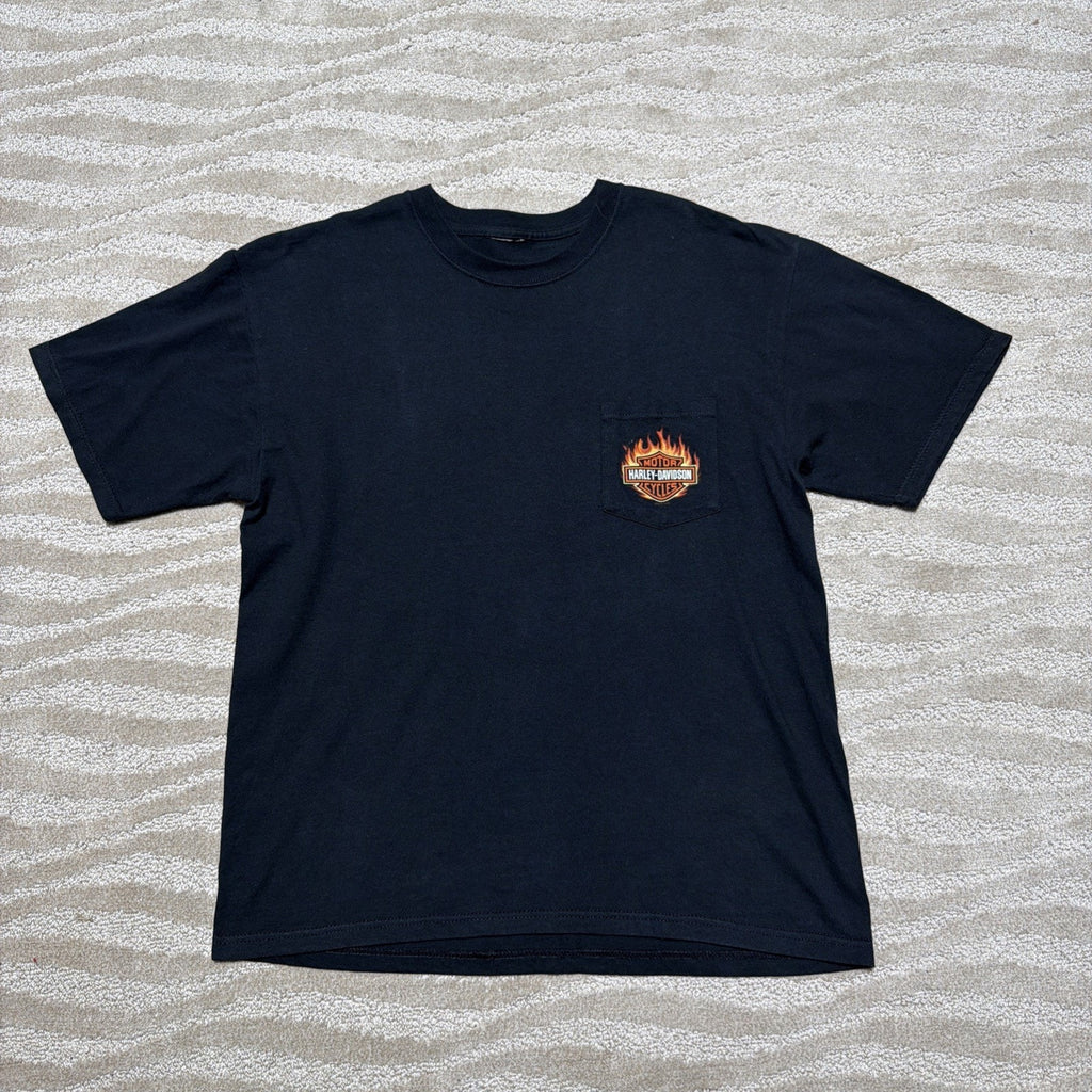 VINTAGE Y2K Harley Davidson XL Pocket T-Shirt Cabo San Lucas Mexico 2006/2007