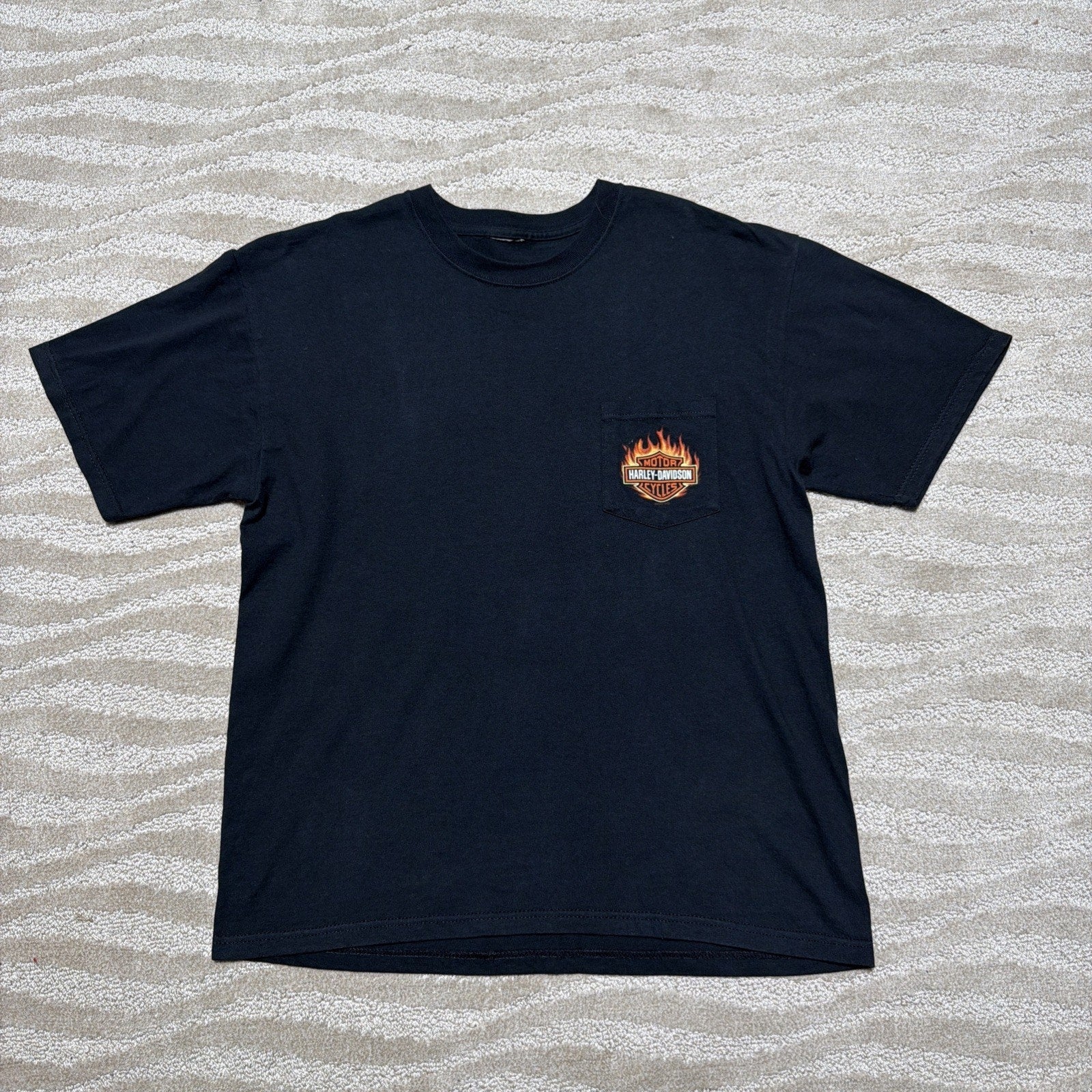 VINTAGE Y2K Harley Davidson XL Pocket T-Shirt Cabo San Lucas Mexico 2006/2007