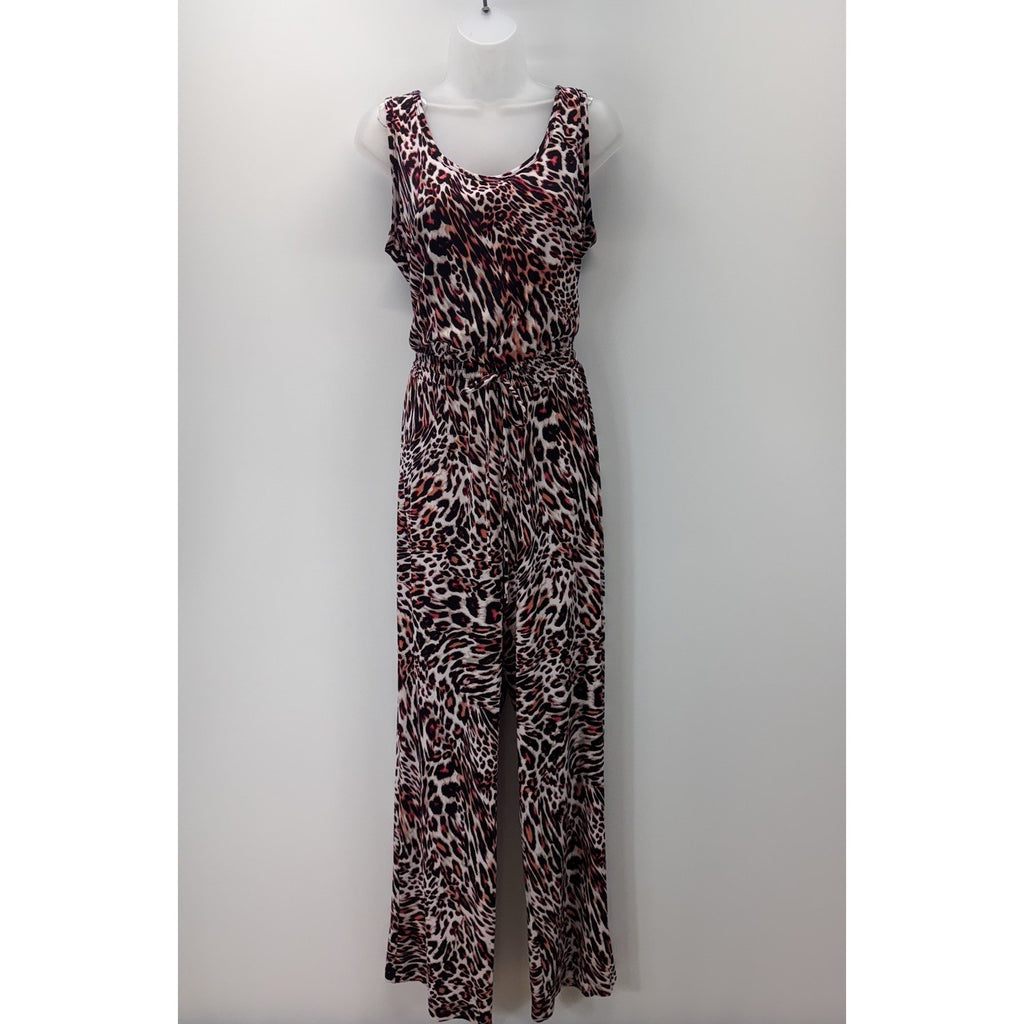 CALVIN KLEIN Sleeveless Black Pink Jumpsuit Romper Women’s Size 10 NWOT