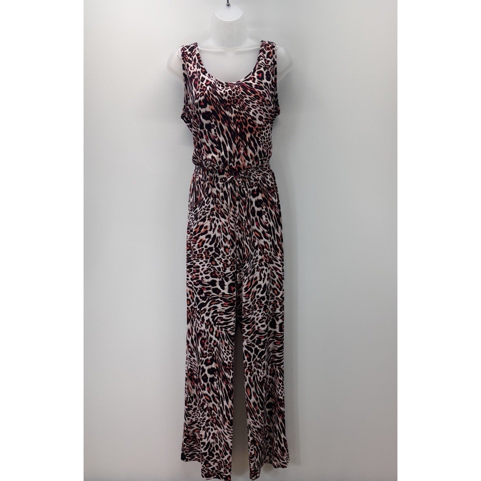 CALVIN KLEIN Sleeveless Black Pink Jumpsuit Romper Women’s Size 10 NWOT