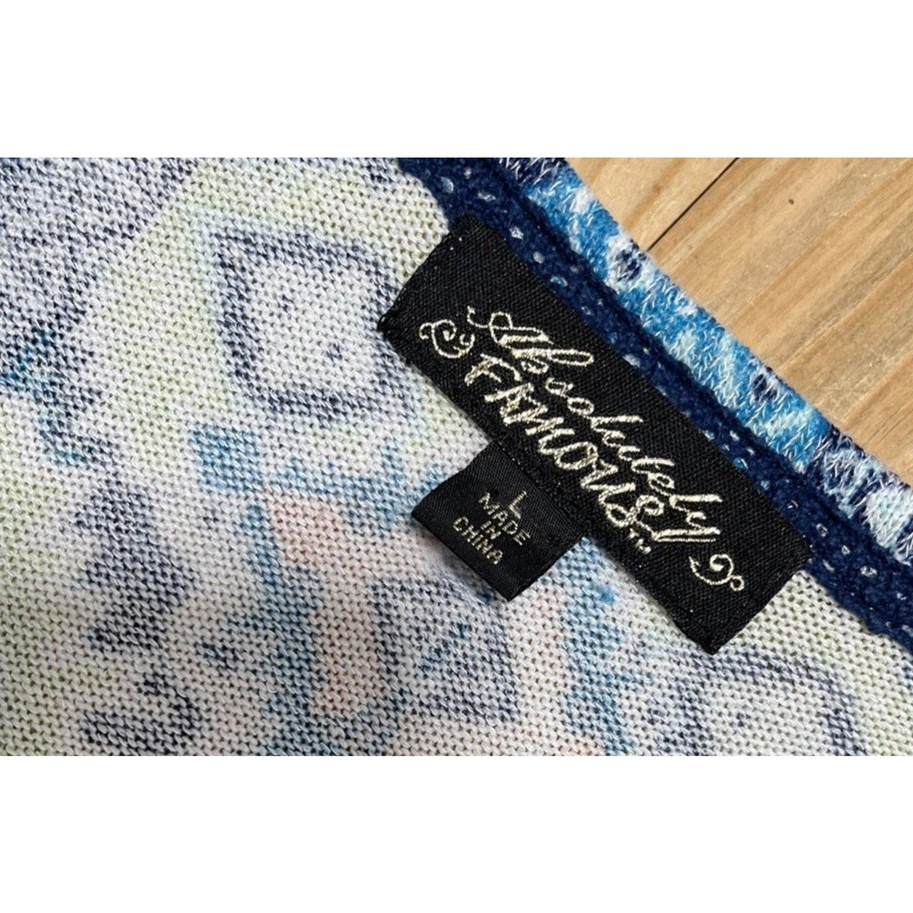 Absolutely Famous, Women 3/4 Sleeve Multi Color Geometric Tunic Top, Large