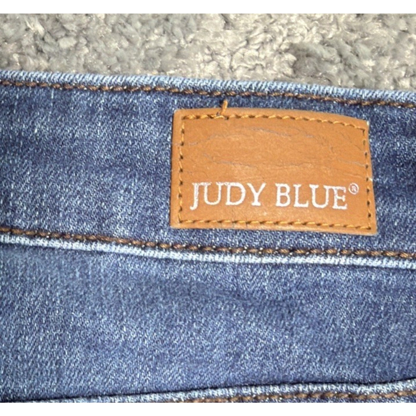 Judy Blue Jeans Womens 3/26 Blue skinny Fit High Rise Stretch Denim Raw Hem