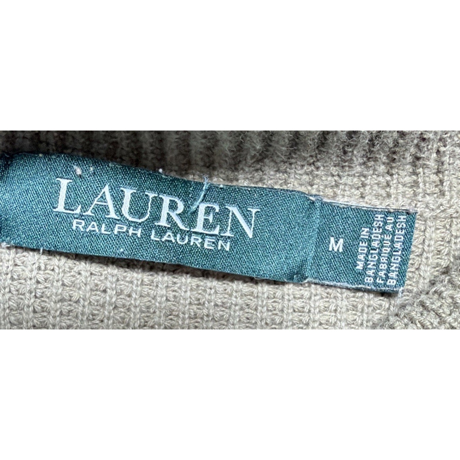 Lauren Ralph Lauren Sweater Women Medium Ladies Green Warm Pullover Cowl Neck