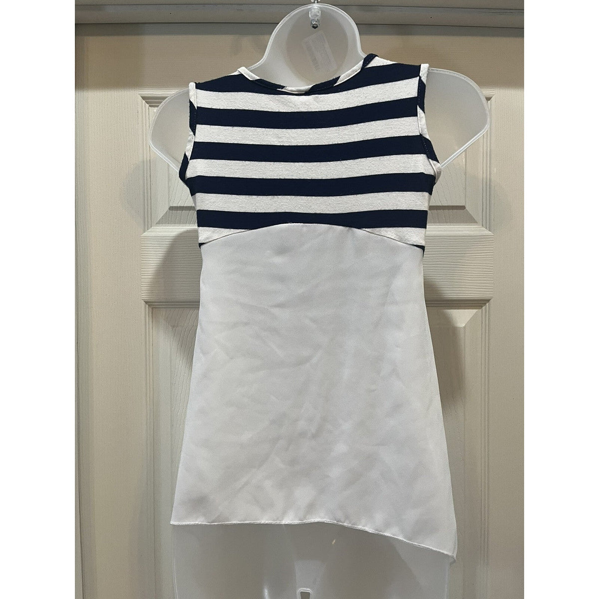Btween Black and White Sleeveless Ruffled Hem Tank Girls Size 10 Medium