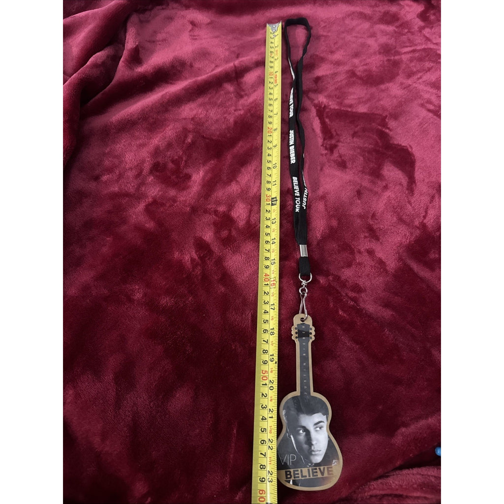 Justin Bieber Believe Tour Lanyard with Guitar Shaped VIP Pass