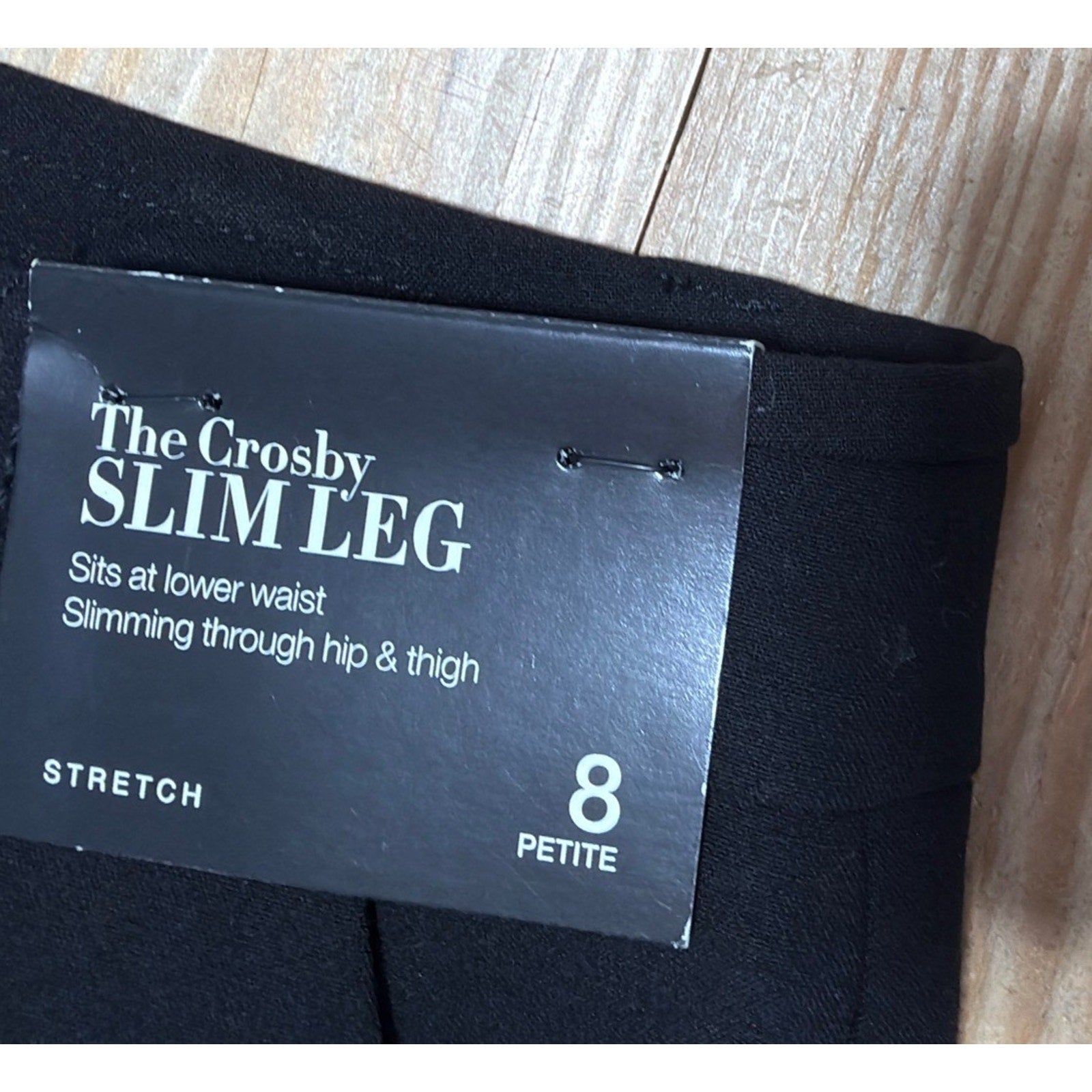 Women's New York & Company Black Crosby Street Slim Leg Crop Pants NWT Size 8P