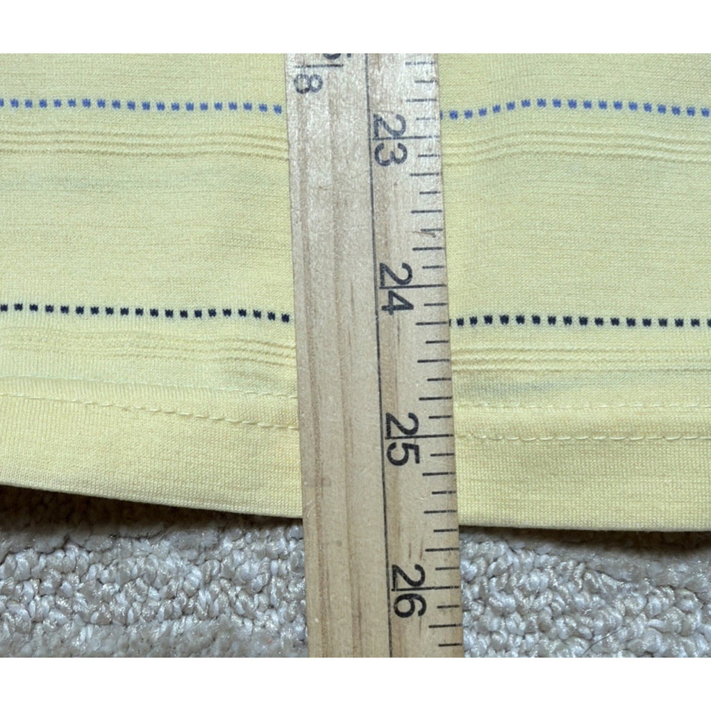 Greg Norman Shirt Mens Medium Pale Yellow Short Sleeve Golf Polo